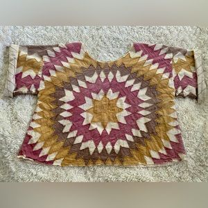 Magnolia Pearl Quiltwork Matilda Top in Echo.